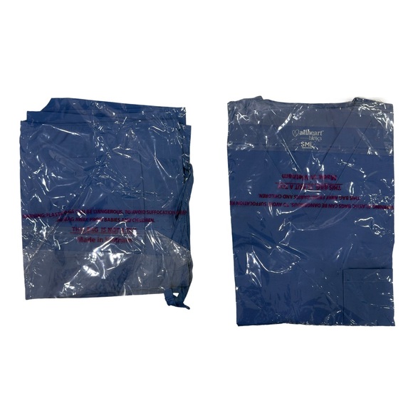 Allheart Women’s Scrub Top - Blue - Picture 2 of 7